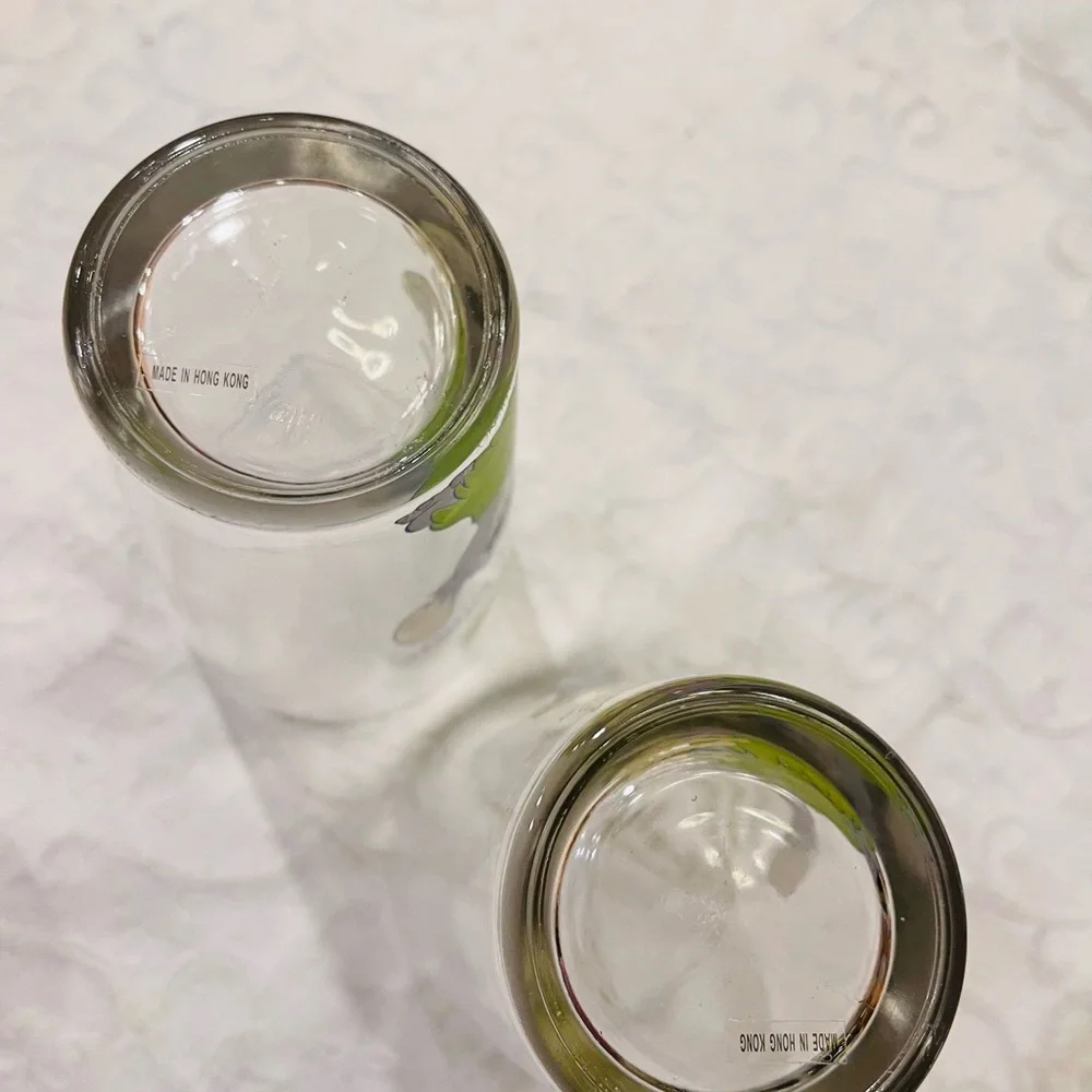 Set of 2 vintage Disney stitch beer glasses made in HongKong , 5 Cents punch